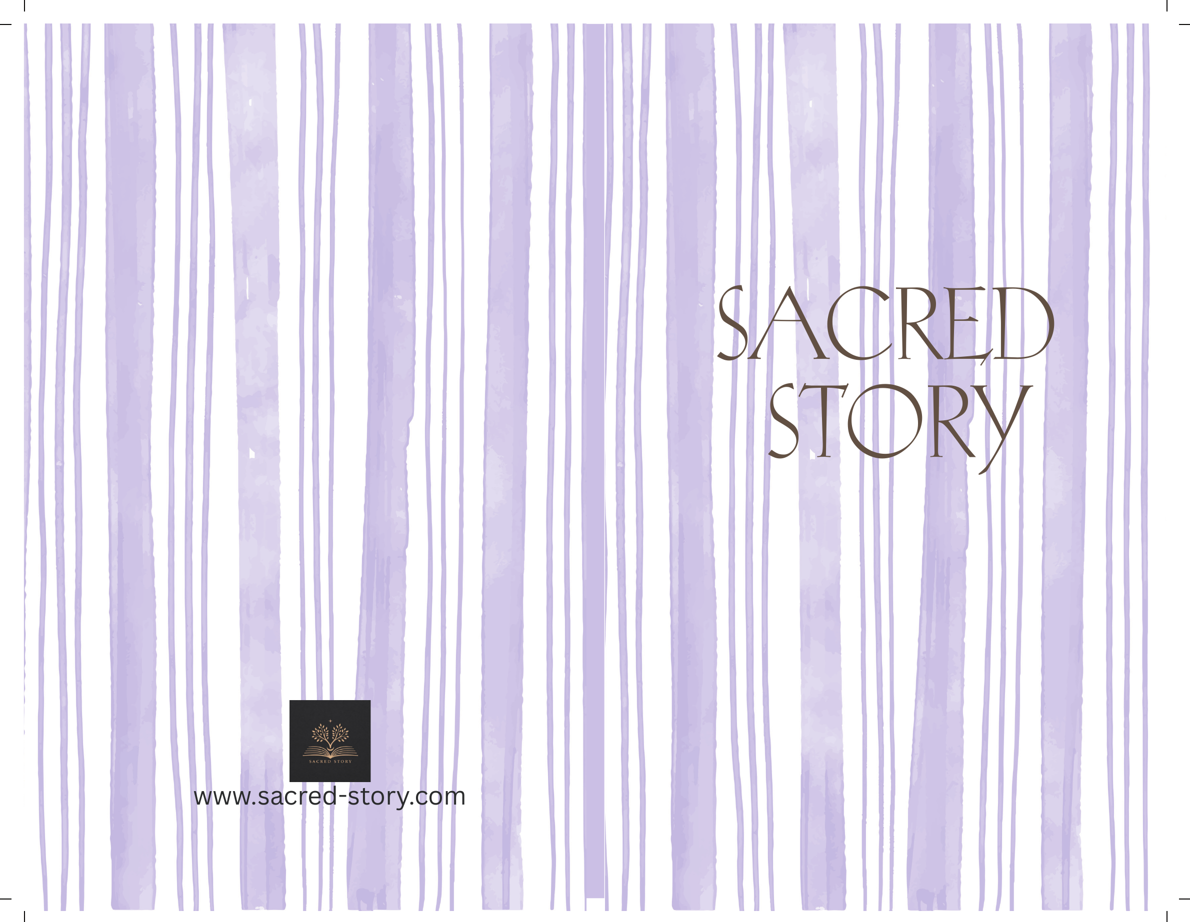 Coastal cover spread for the printed Sacred Story book.