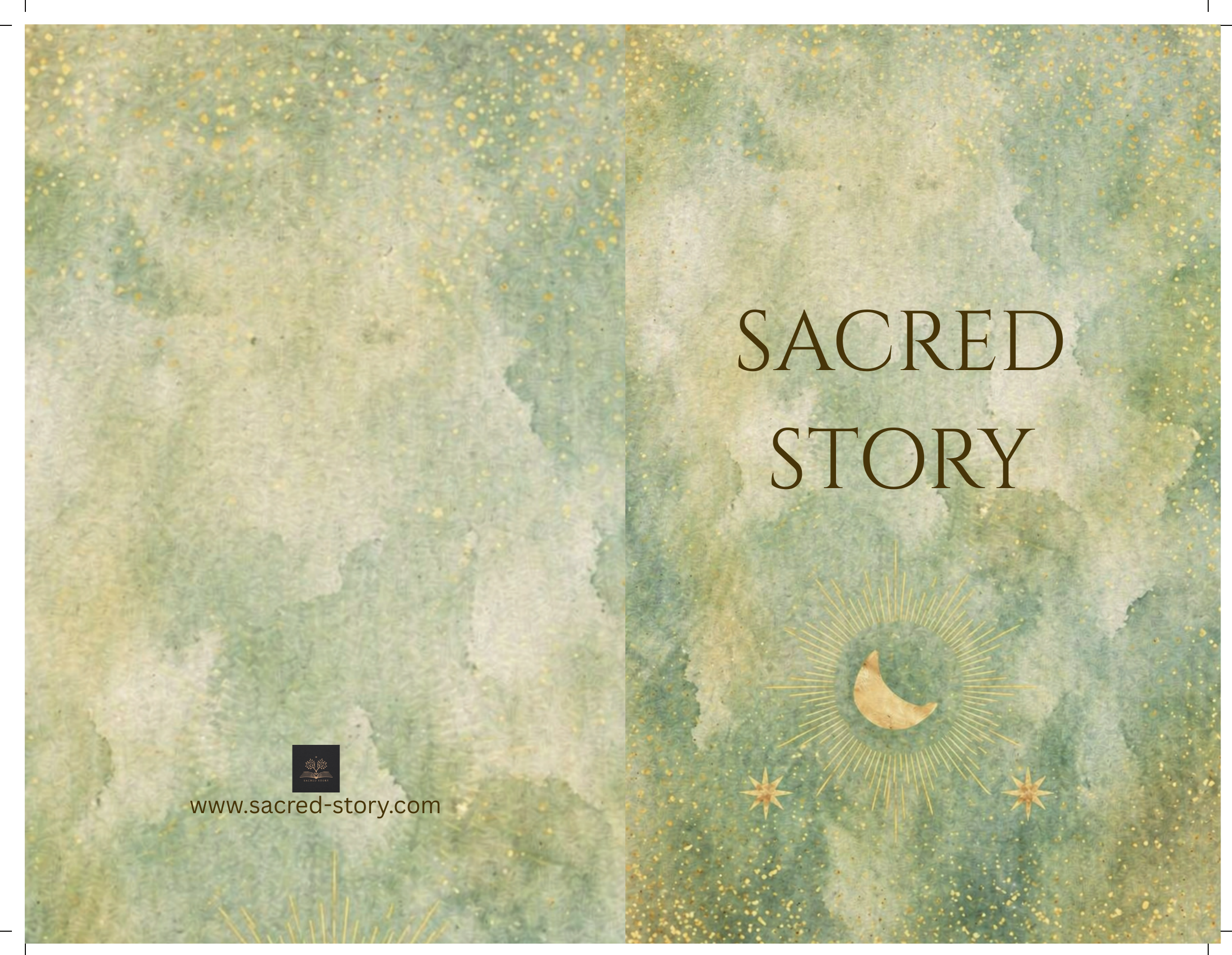 Moonwater cover spread for the printed Sacred Story book.